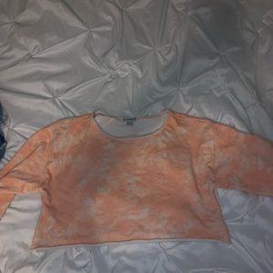 Orange/pinkish crop top sweater